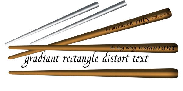 Creation of Chopsticks as Business Card: Step 3